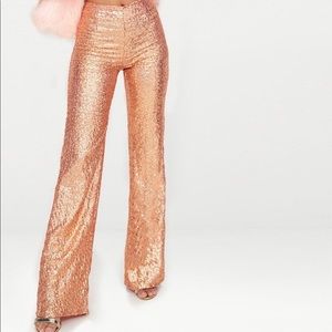 Sequin Rose Gold pants